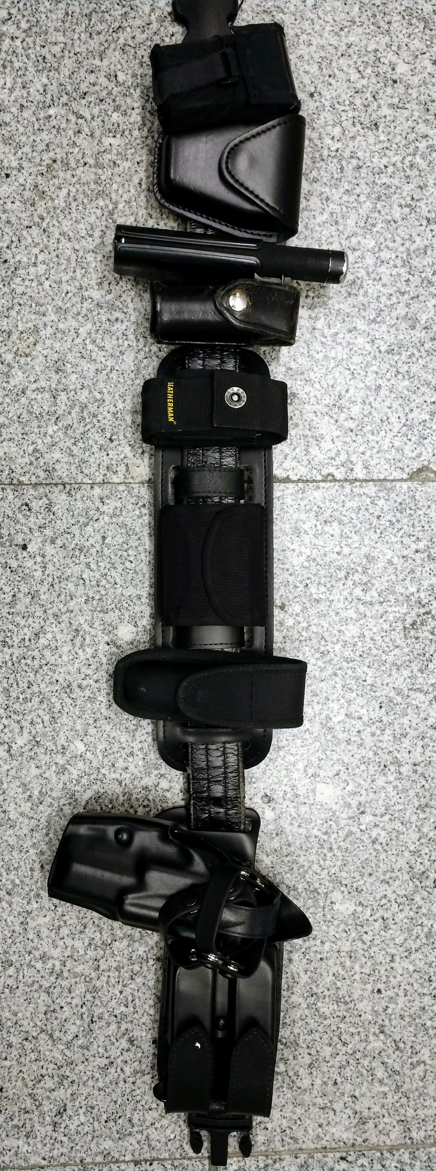 BackUpBrace Smooth Leather Duty Belt Back Support for Law Enforcement